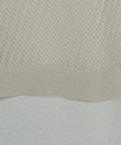 COMME CA（コムサ）の「〔 Sサイズ 〕 透かし編みレース柄 レイヤードニット（アンサンブル・レディース・グレー・5号）」の16枚目の写真