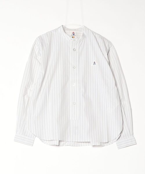 fredy emue（フレディエミュ）の「【GEVACO】バンドカラーロングスリーブシャツ（シャツ/ブラウス・レディース・オフホワイト/ホワイト系その他4/ブルー系その他3/パープル・38）」の2枚目の写真