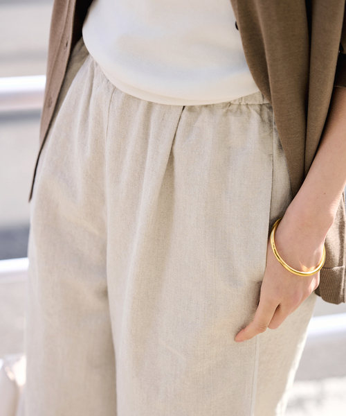 FRAMeWORK（フレームワーク）の「≪追加≫綿麻イージーパンツ（その他パンツ・レディース・ネイビー/ベージュ/ホワイト・36/38）」の6枚目の写真