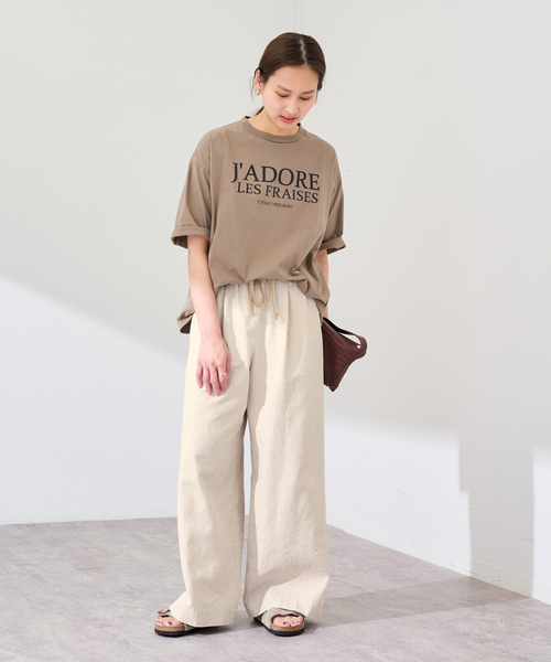 FRAMeWORK（フレームワーク）の「≪追加≫綿麻イージーパンツ（その他パンツ・レディース・ネイビー/ベージュ/ホワイト・36/38）」の10枚目の写真