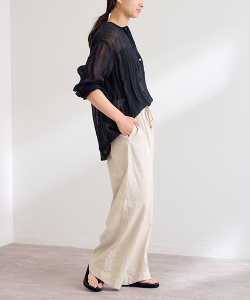 FRAMeWORK（フレームワーク）の「≪追加≫綿麻イージーパンツ（その他パンツ・レディース・ネイビー/ベージュ/ホワイト・36/38）」の13枚目の写真