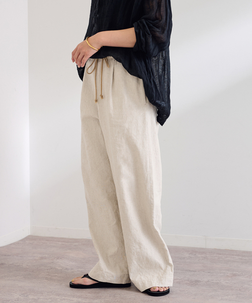 FRAMeWORK（フレームワーク）の「≪追加≫綿麻イージーパンツ（その他パンツ・レディース・ネイビー/ベージュ/ホワイト・36/38）」の15枚目の写真