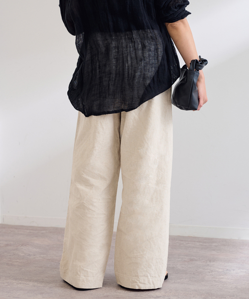 FRAMeWORK（フレームワーク）の「≪追加≫綿麻イージーパンツ（その他パンツ・レディース・ネイビー/ベージュ/ホワイト・36/38）」の17枚目の写真