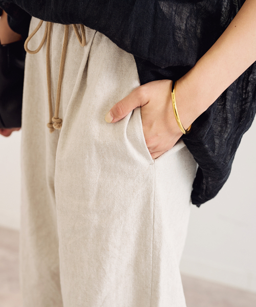 FRAMeWORK（フレームワーク）の「≪追加≫綿麻イージーパンツ（その他パンツ・レディース・ネイビー/ベージュ/ホワイト・36/38）」の18枚目の写真