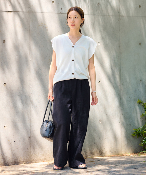 FRAMeWORK（フレームワーク）の「≪追加≫綿麻イージーパンツ（その他パンツ・レディース・ネイビー/ベージュ/ホワイト・36/38）」の19枚目の写真