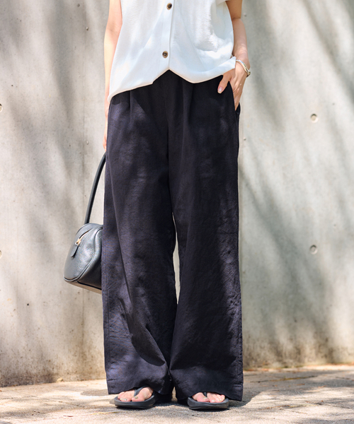 FRAMeWORK（フレームワーク）の「≪追加≫綿麻イージーパンツ（その他パンツ・レディース・ネイビー/ベージュ/ホワイト・36/38）」の22枚目の写真