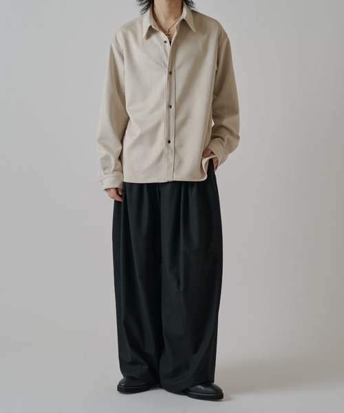 Lui's（ルイス）の「ウォッシャブルスエードシャツ（シャツ/ブラウス・メンズ・ブラック/ホワイト・S/M）」の8枚目の写真