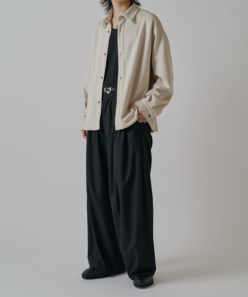 Lui's（ルイス）の「ウォッシャブルスエードシャツ（シャツ/ブラウス・メンズ・ブラック/ホワイト・S/M）」の10枚目の写真