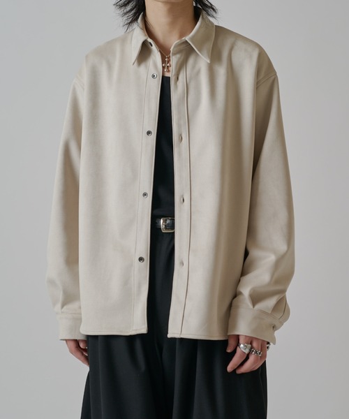 Lui's（ルイス）の「ウォッシャブルスエードシャツ（シャツ/ブラウス・メンズ・ブラック/ホワイト・S/M）」の4枚目の写真