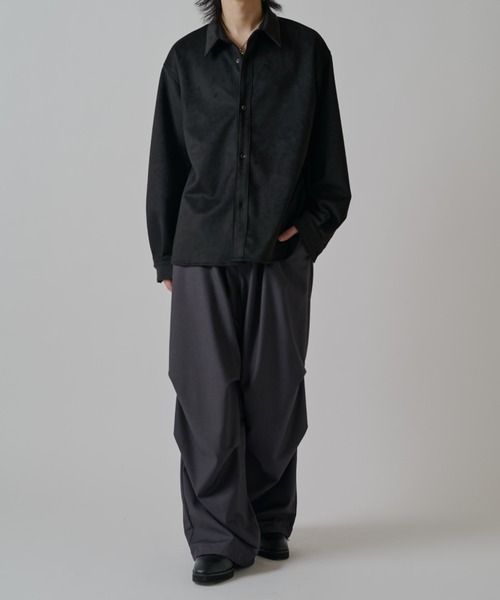 Lui's（ルイス）の「ウォッシャブルスエードシャツ（シャツ/ブラウス・メンズ・ブラック/ホワイト・S/M）」の18枚目の写真