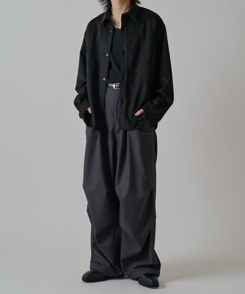 Lui's（ルイス）の「ウォッシャブルスエードシャツ（シャツ/ブラウス・メンズ・ブラック/ホワイト・S/M）」の20枚目の写真