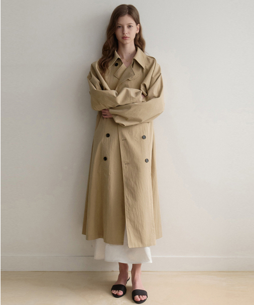 LENAV(ルナブ)の「esy dolman trench cape coat (beige)(トレンチコート・レディース・その他・FREE)」の1枚目の写真