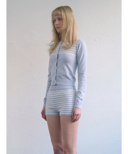 Kijun（キジュン）の「Stripe Knit Cardigan Sky Blue（カーディガン/ボレロ・レディース・その他・SMALL/MEDIUM）」の3枚目の写真