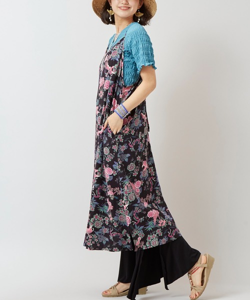 チャイハネ(チャイハネ)の「【チャイハネ】ボヘクランキャミワンピース(ワンピース・レディース・ベージュ/ブラック/ターコイズブルー・FREE)」の7枚目の写真