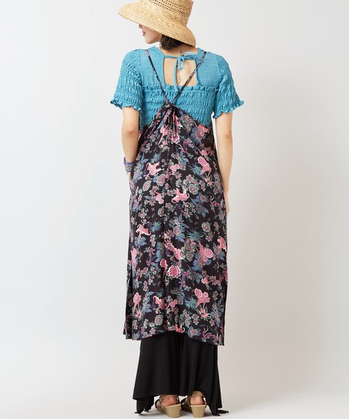 チャイハネ(チャイハネ)の「【チャイハネ】ボヘクランキャミワンピース(ワンピース・レディース・ベージュ/ブラック/ターコイズブルー・FREE)」の8枚目の写真