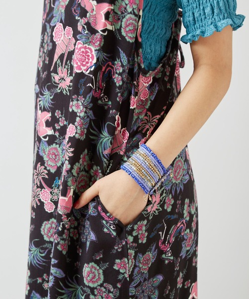 チャイハネ(チャイハネ)の「【チャイハネ】ボヘクランキャミワンピース(ワンピース・レディース・ベージュ/ブラック/ターコイズブルー・FREE)」の11枚目の写真