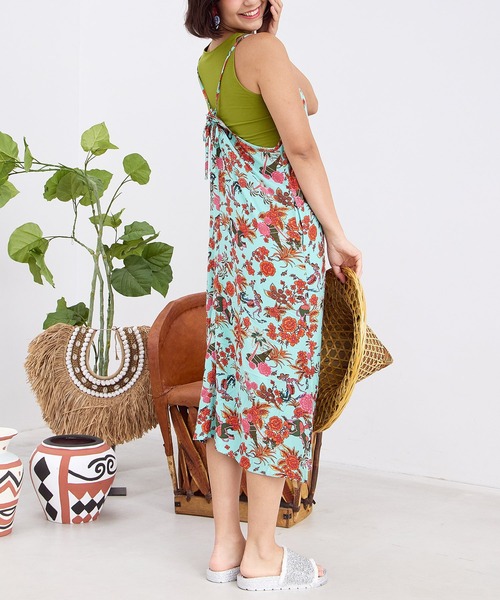 チャイハネ(チャイハネ)の「【チャイハネ】ボヘクランキャミワンピース(ワンピース・レディース・ベージュ/ブラック/ターコイズブルー・FREE)」の19枚目の写真