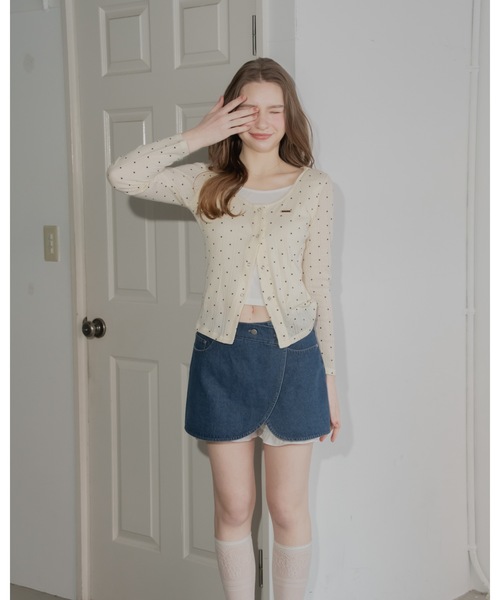 JUMELLE(ジュメロ)の「フリルパンツデニムスカート(デニムスカート・レディース・ブラック/ブルー・MEDIUM/SMALL)」の4枚目の写真