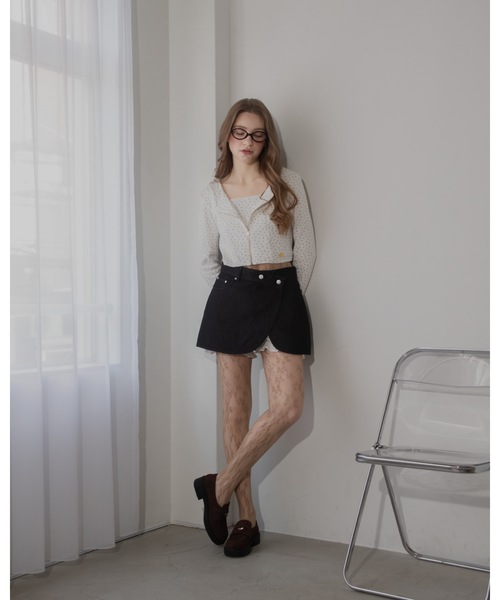 JUMELLE(ジュメロ)の「フリルパンツデニムスカート(デニムスカート・レディース・ブラック/ブルー・MEDIUM/SMALL)」の19枚目の写真