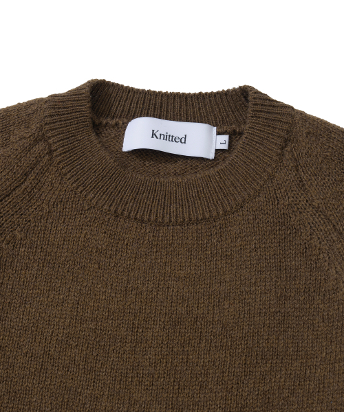 KNITTED（ニッティド）の「シェギドック ウール100% ラウンドニット BROWN（ニット/セーター・レディース・その他・MEDIUM/LARGE/X-LARGE）」の3枚目の写真