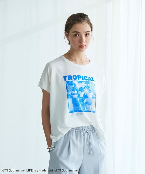 GOOD ROCK SPEED(グッドロックスピード)の「【LIFE PICTURE COLLECTION】TROPICAL Tシャツ(Tシャツ/カットソー・レディース・ホワイト・フリー)」の5枚目の写真