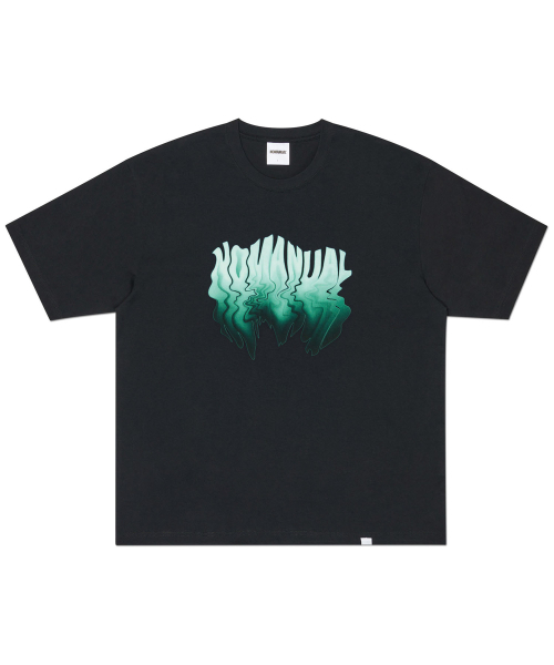 NOMANUAL(NOMANUAL)の「MELTING LOGO T-SHIRT - BLACK(Tシャツ/カットソー・レディース・その他・MEDIUM/LARGE/SMALL/X-LARGE)」の1枚目の写真