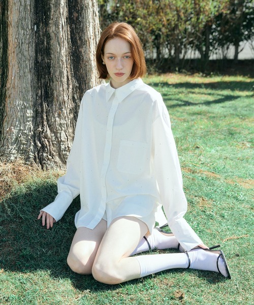 EIMY ISTOIRE(エイミーイストワール)の「ECLAT BIJOU SHIRT(シャツ/ブラウス・レディース・ホワイト/ストライプ・F)」の7枚目の写真