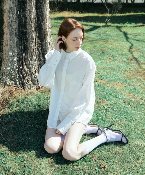 EIMY ISTOIRE(エイミーイストワール)の「ECLAT BIJOU SHIRT(シャツ/ブラウス・レディース・ホワイト/ストライプ・F)」の11枚目の写真