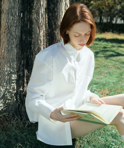 EIMY ISTOIRE(エイミーイストワール)の「ECLAT BIJOU SHIRT(シャツ/ブラウス・レディース・ホワイト/ストライプ・F)」の8枚目の写真