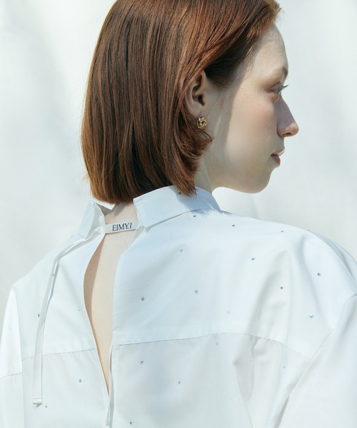EIMY ISTOIRE(エイミーイストワール)の「ECLAT BIJOU SHIRT(シャツ/ブラウス・レディース・ホワイト/ストライプ・F)」の6枚目の写真