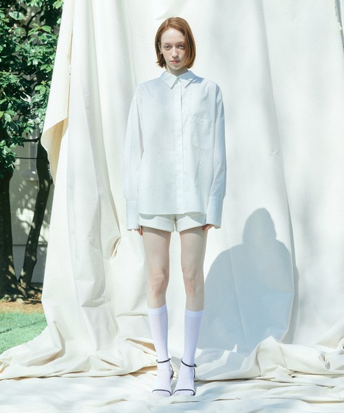 EIMY ISTOIRE(エイミーイストワール)の「ECLAT BIJOU SHIRT(シャツ/ブラウス・レディース・ホワイト/ストライプ・F)」の3枚目の写真