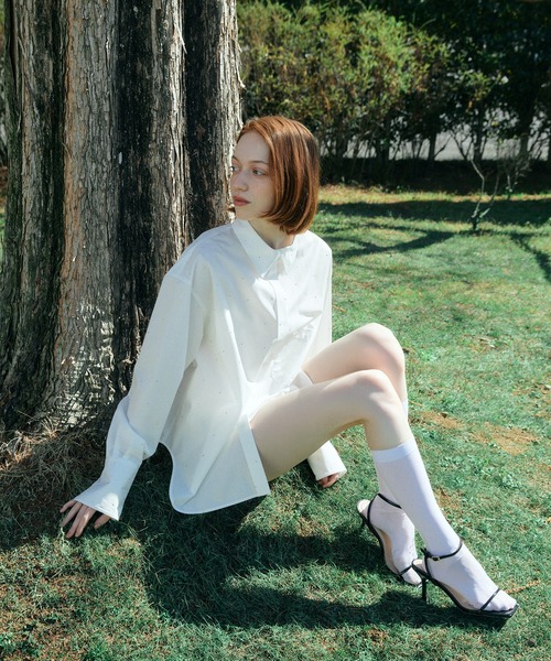 EIMY ISTOIRE(エイミーイストワール)の「ECLAT BIJOU SHIRT(シャツ/ブラウス・レディース・ホワイト/ストライプ・F)」の9枚目の写真