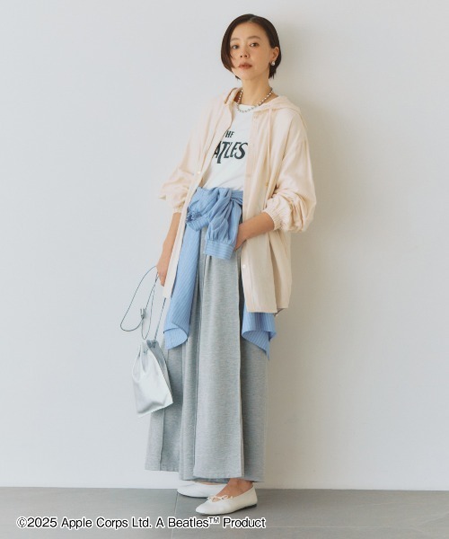 IEDIT（イディット）の「ＩＥＤＩＴ　やわらかなはき心地が気持ちいい　スカート見えする吸汗速乾フレンチテリースカンツ（その他パンツ・レディース・ダークグレー/杢グレー・LL/L/M/3L/SP）」の11枚目の写真