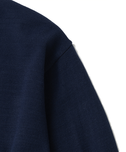 KNITTED（ニッティド）の「ベーシックエッセンシャルクロップラウンドカーディガンNAVY（カーディガン/ボレロ・メンズ・その他・M/L/XL）」の4枚目の写真