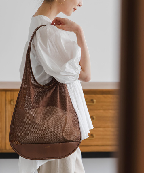 ORSETTO（オルセット）の「ORSETTO/オルセット MESH BAG（ショルダーバッグ・レディース・ブラウン/ブラック・FREE）」の2枚目の写真