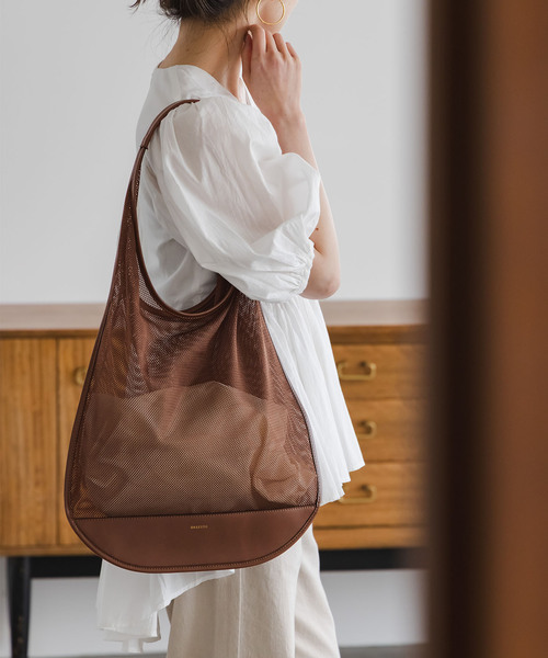 ORSETTO（オルセット）の「ORSETTO/オルセット MESH BAG（ショルダーバッグ・レディース・ブラウン/ブラック・FREE）」の7枚目の写真