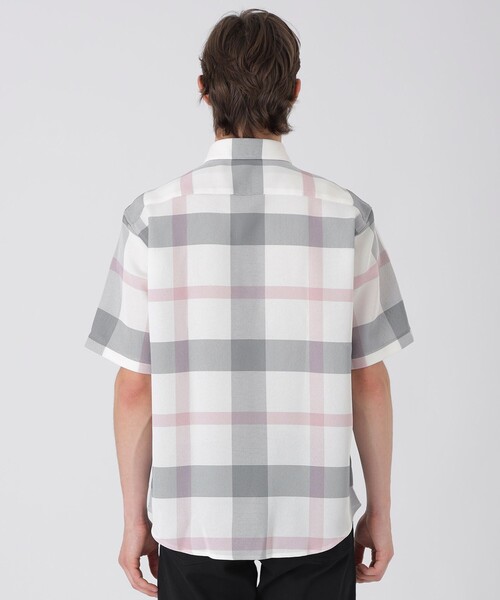BLACK LABEL CRESTBRIDGE(ブラックレーベル・クレストブリッジ)の「カラミクレストブリッジチェックハーフスリーブシャツ(シャツ/ブラウス・メンズ・ベージュ系その他2/オフホワイト/ブラック・L/M/S/LL)」の10枚目の写真