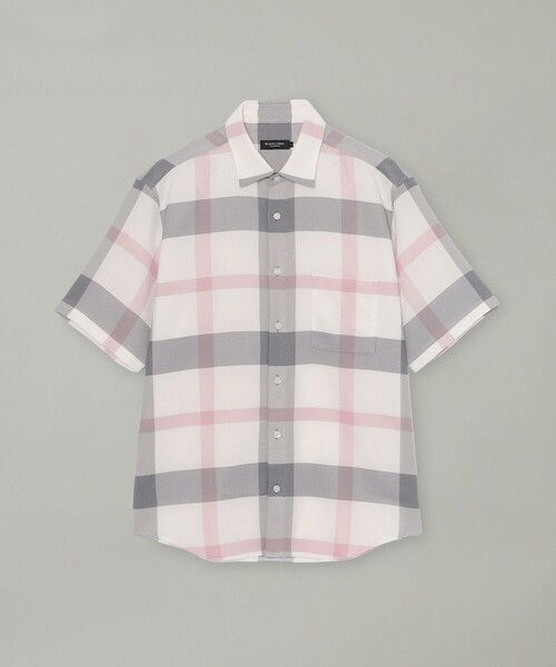 BLACK LABEL CRESTBRIDGE(ブラックレーベル・クレストブリッジ)の「カラミクレストブリッジチェックハーフスリーブシャツ(シャツ/ブラウス・メンズ・ベージュ系その他2/オフホワイト/ブラック・L/M/S/LL)」の11枚目の写真