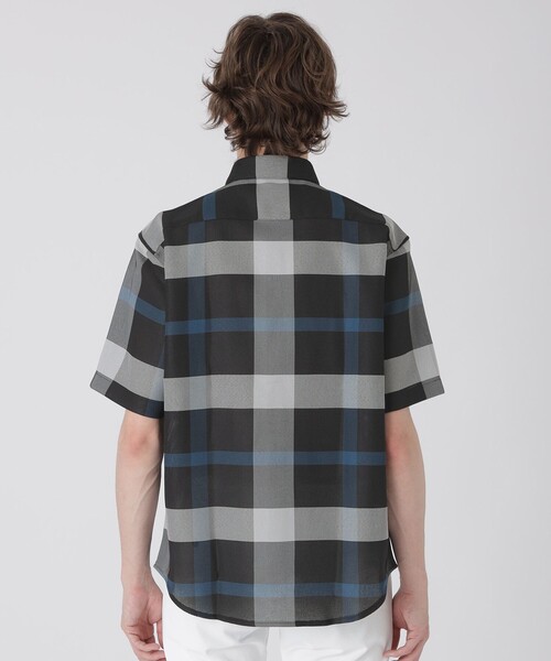 BLACK LABEL CRESTBRIDGE(ブラックレーベル・クレストブリッジ)の「カラミクレストブリッジチェックハーフスリーブシャツ(シャツ/ブラウス・メンズ・ベージュ系その他2/オフホワイト/ブラック・L/M/S/LL)」の14枚目の写真