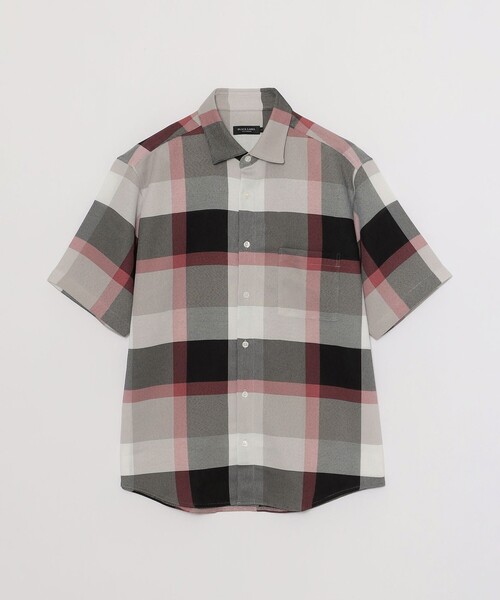 BLACK LABEL CRESTBRIDGE(ブラックレーベル・クレストブリッジ)の「カラミクレストブリッジチェックハーフスリーブシャツ(シャツ/ブラウス・メンズ・ベージュ系その他2/オフホワイト/ブラック・L/M/S/LL)」の7枚目の写真