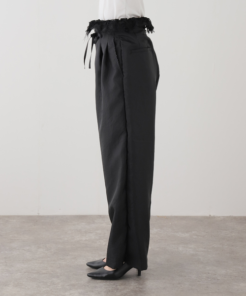 EDIT. FOR LULU（エディットフォールル）の「【EUCHRONIA/ユークロニア】Original torsion lace slacks（スラックス・レディース・ブラック・FREE）」の6枚目の写真