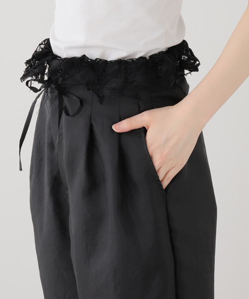 EDIT. FOR LULU（エディットフォールル）の「【EUCHRONIA/ユークロニア】Original torsion lace slacks（スラックス・レディース・ブラック・FREE）」の9枚目の写真