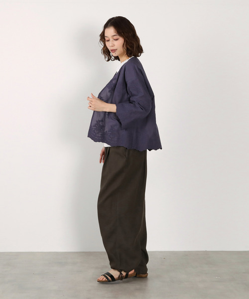 LOGEMENT DE CLAIRE(ロジュモンドクレール)の「【LOURMARIN】レーヨン麻ギャザーバレルパンツ(その他パンツ・レディース・ホワイト/ライトベージュ/ベージュ/スミクロ・FREE)」の17枚目の写真