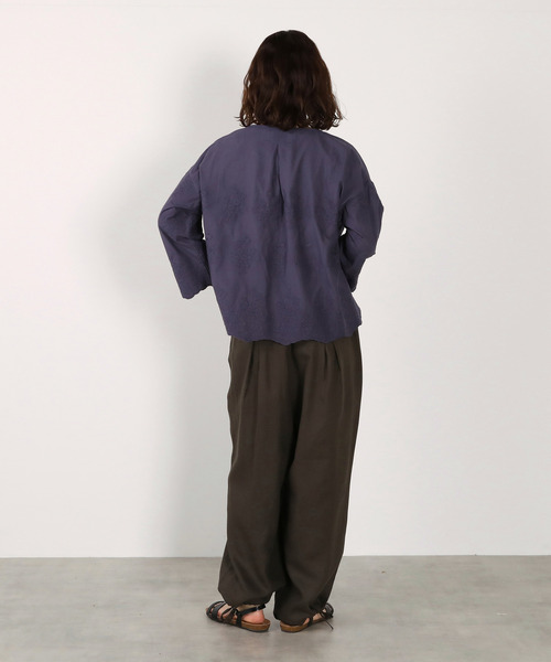 LOGEMENT DE CLAIRE(ロジュモンドクレール)の「【LOURMARIN】レーヨン麻ギャザーバレルパンツ(その他パンツ・レディース・ホワイト/ライトベージュ/ベージュ/スミクロ・FREE)」の14枚目の写真