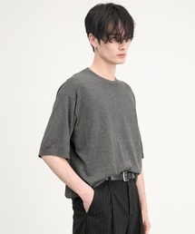 【CIYOT】コンパクトシルエット ハイゲージ 半袖 サマーニット Tシャツ<マシンウォッシャブル・接触冷感>