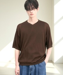 CIYOT（シヨウト）の「【CIYOT】コンパクトシルエット ハイゲージ 半袖 サマーニット Tシャツ<マシンウォッシャブル・接触冷感>（Tシャツ/カットソー）」