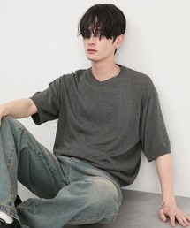 【CIYOT】コンパクトシルエット ハイゲージ 半袖 サマーニット Tシャツ<マシンウォッシャブル・接触冷感>