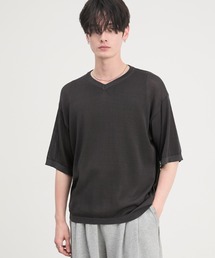CIYOT | 【CIYOT】コンパクトシルエット ハイゲージ 半袖 サマーニット Tシャツ＜マシンウォッシャブル・接触冷感＞(Tシャツ/カットソー)