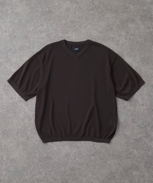 CIYOT（シヨウト）の「【CIYOT】コンパクトシルエット ハイゲージ 半袖 サマーニット Tシャツ＜マシンウォッシャブル・接触冷感＞（Tシャツ/カットソー・メンズ・アイボリー系/チャコールグレー/ブラウン系/アイボリー/グレー/ブラウン系2/チャコール/グレー系・S/L/M）」の17枚目の写真