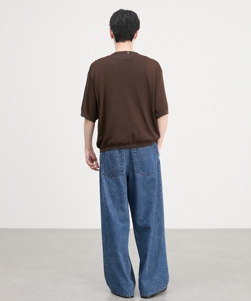 CIYOT(シヨウト)の「【CIYOT】コンパクトシルエット ハイゲージ 半袖 サマーニット Tシャツ<マシンウォッシャブル・接触冷感>(Tシャツ/カットソー・メンズ・アイボリー系/チャコールグレー/ブラウン系/アイボリー/グレー/ブラウン系2/チャコール/グレー系・S/L/M)」の20枚目の写真